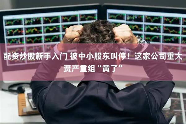 配资炒股新手入门 被中小股东叫停！这家公司重大资产重组“黄了”