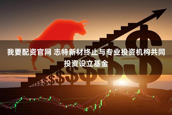 我要配资官网 志特新材终止与专业投资机构共同投资设立基金